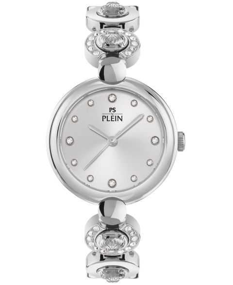 Женские часы Plein Sport Rebel Quartz Round Silver Stainless Steel Case 32mm