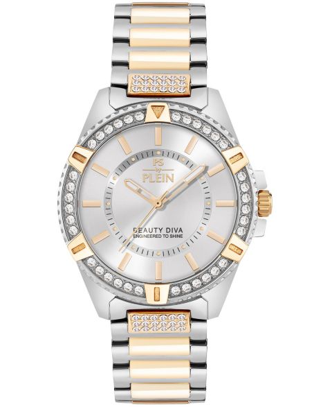 Женские часы Plein Sport Beauty Diva Quartz Round Two-Tone Stainless Steel Case 40mm