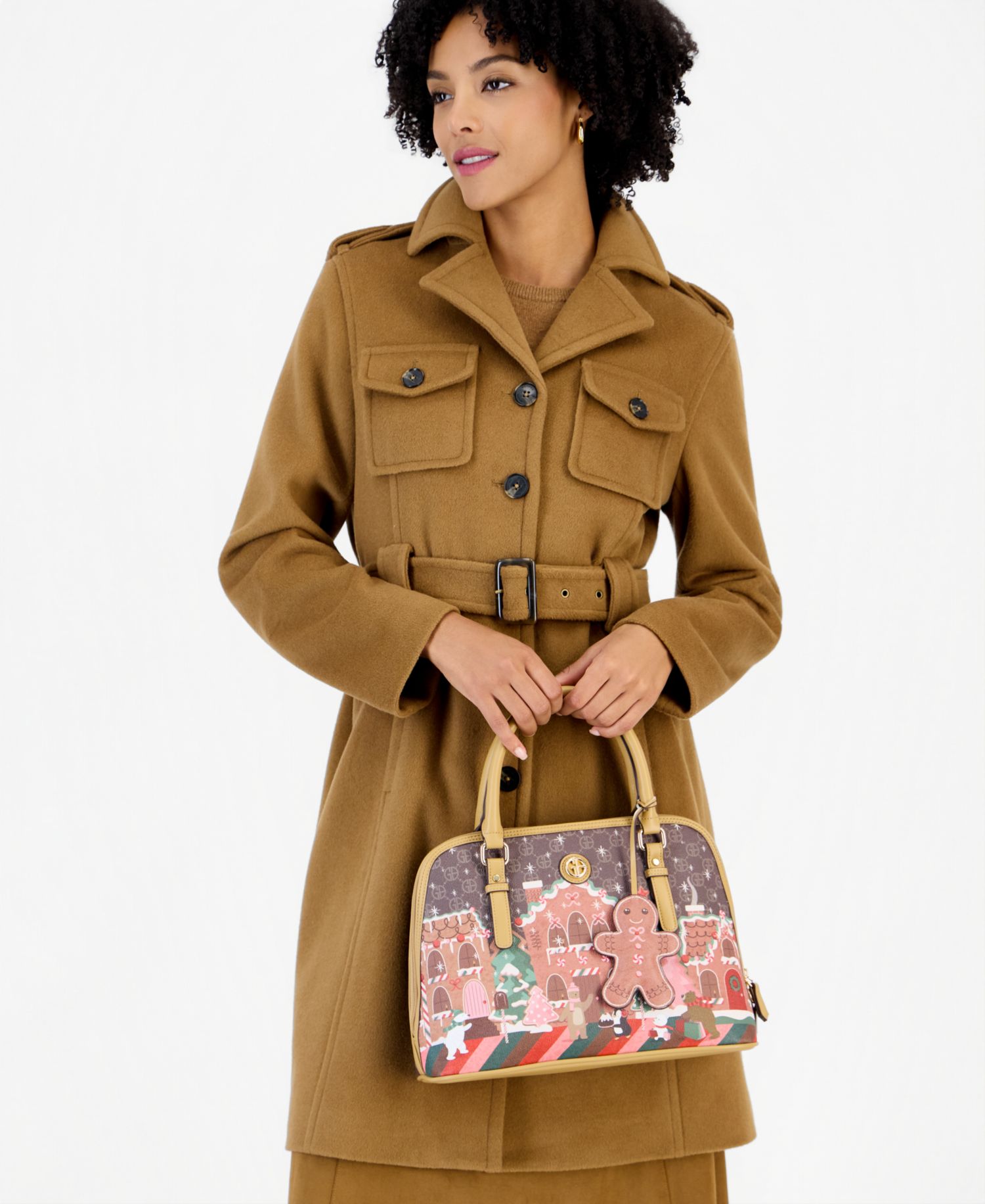 Gingerbread Bears Dome Satchel