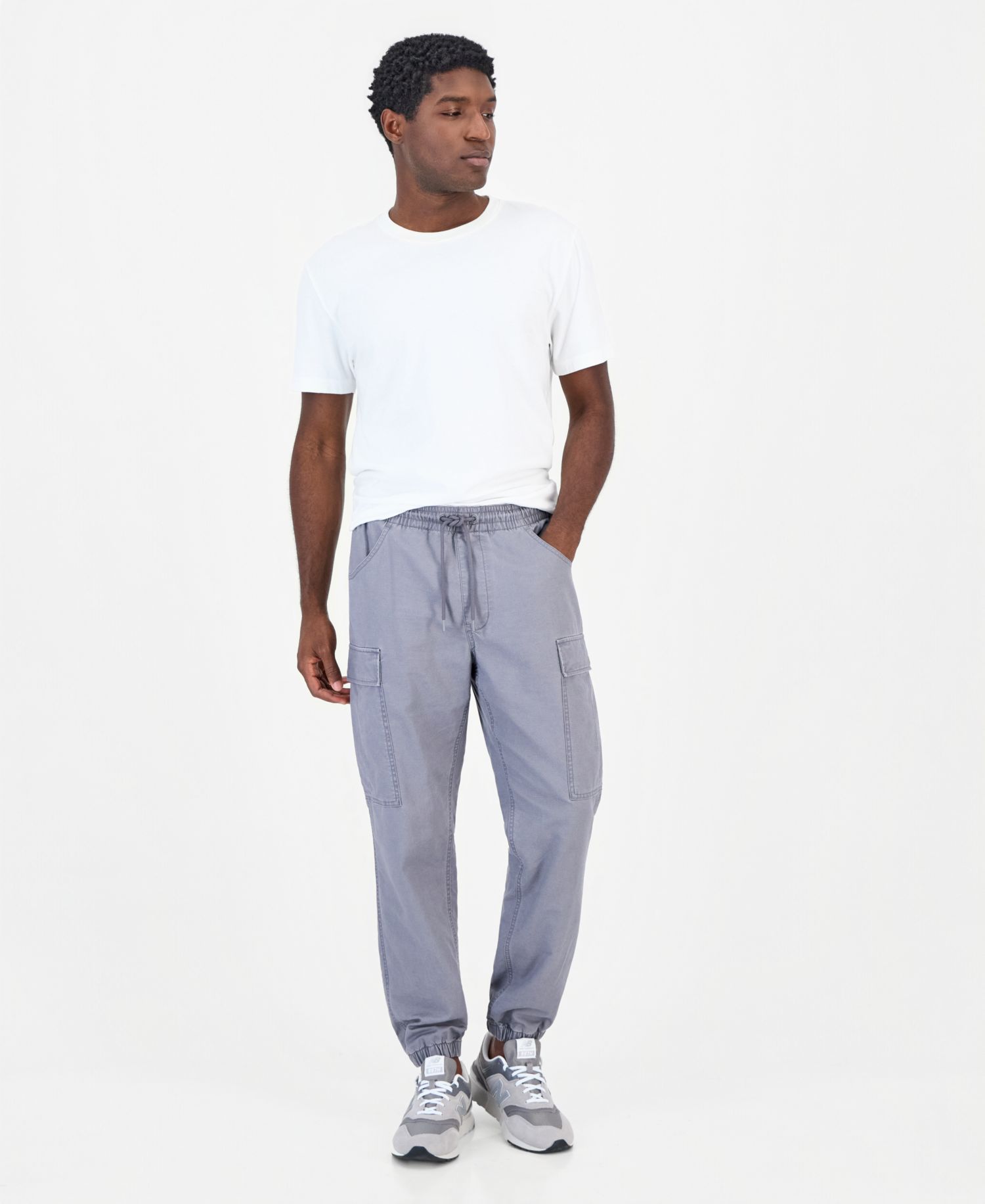 Men's Tomas Linen Blend Cargo Jogger Regular-Fit Pants
