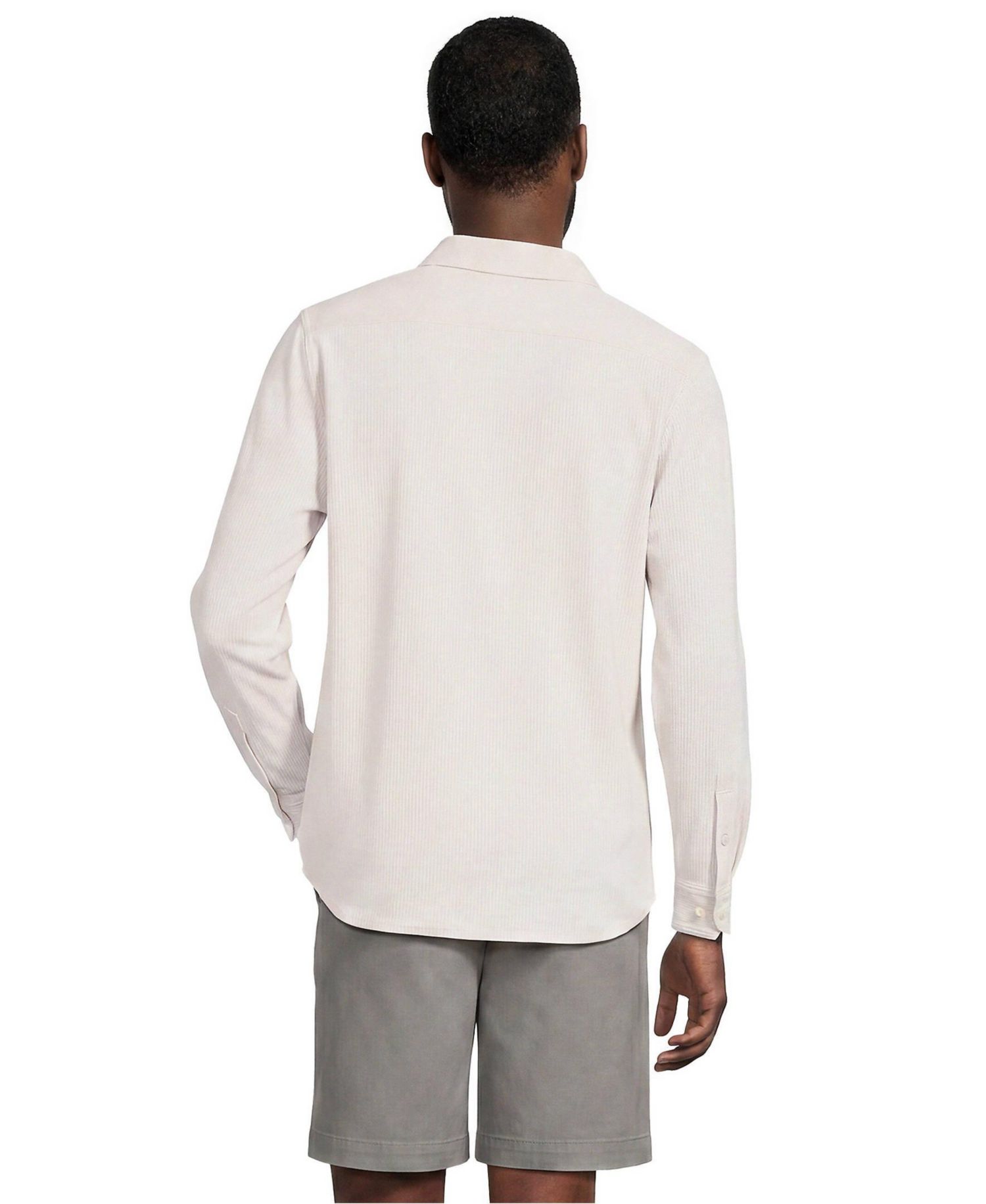 Men's Long Sleeve Knit Button Down Shirt