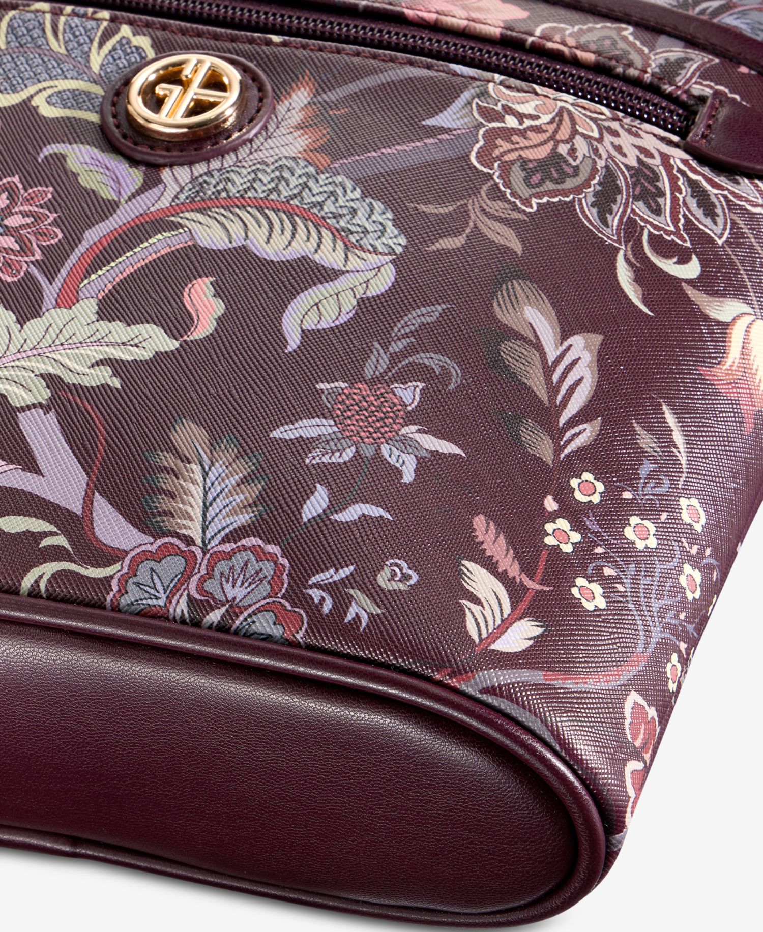 Dark Floral North South Crossbody Bag