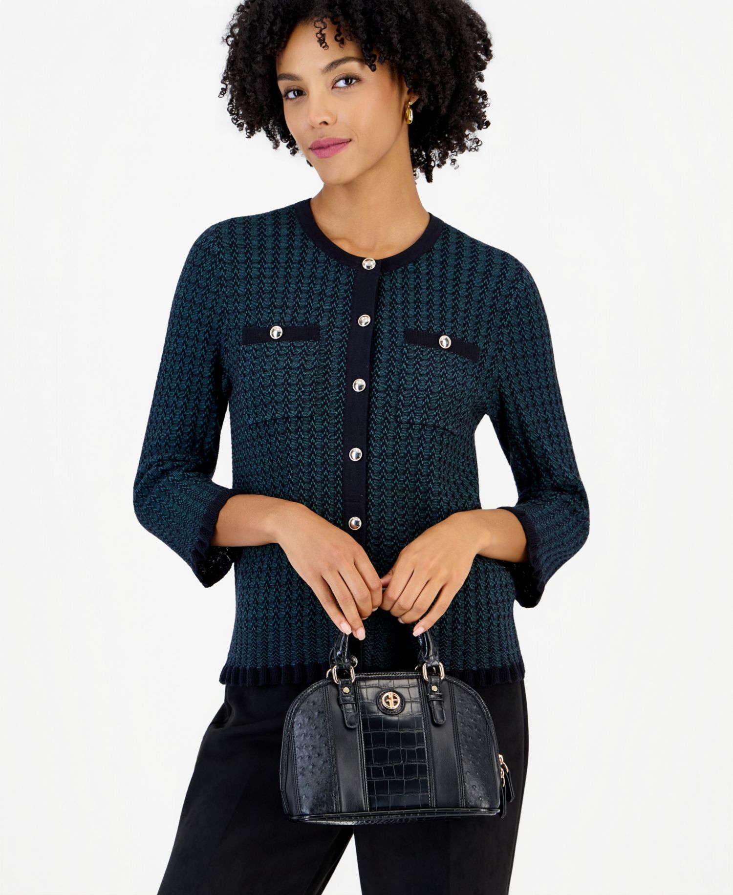 Mixed Media Small Dome Satchel