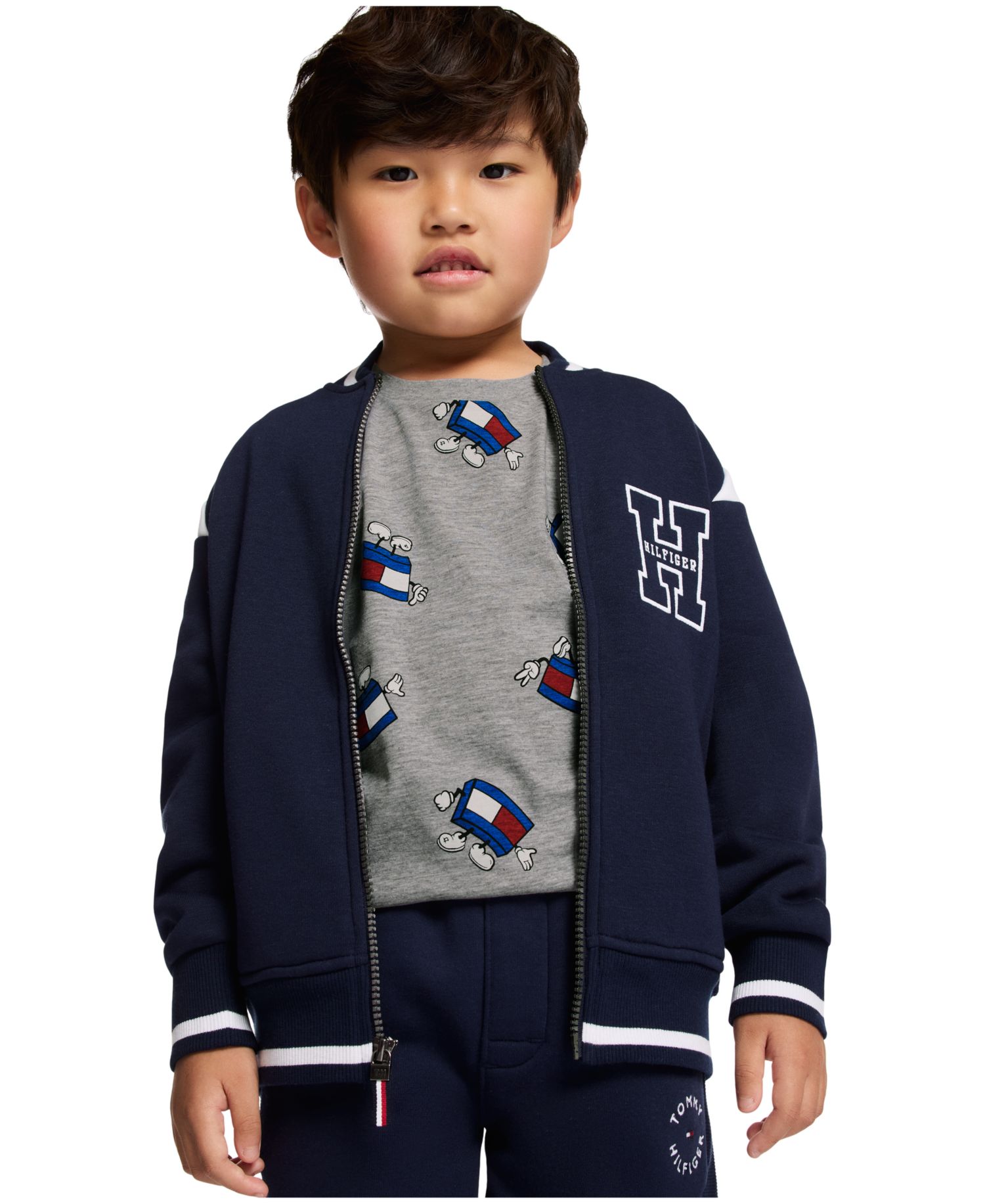 Boys' 2T-7 Collegiate Varsity Zip-Front Jacket