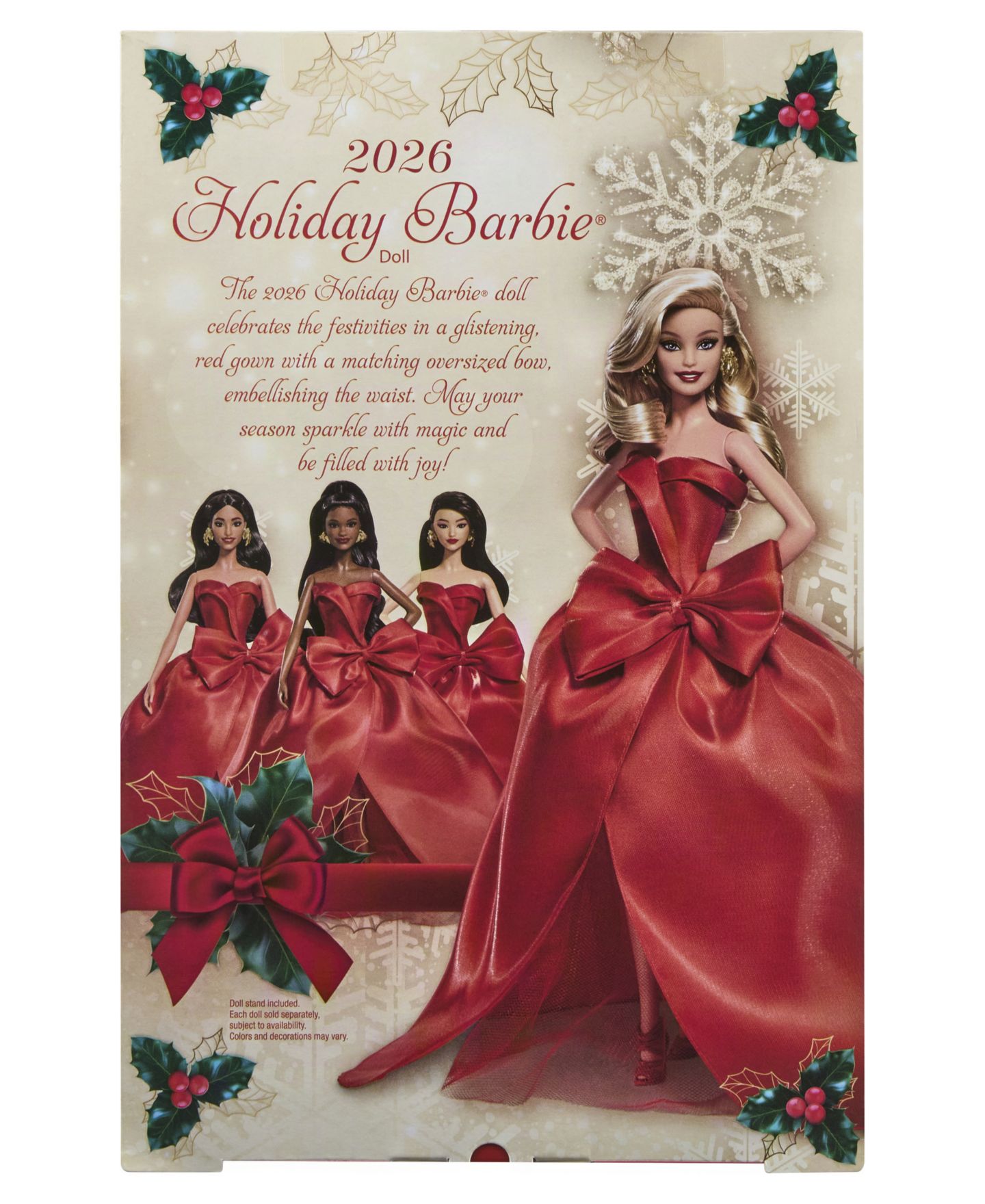 Детская кукла Barbie 2026 Holiday 13" Collectible Blonde Hair Fashion Doll — фото 2