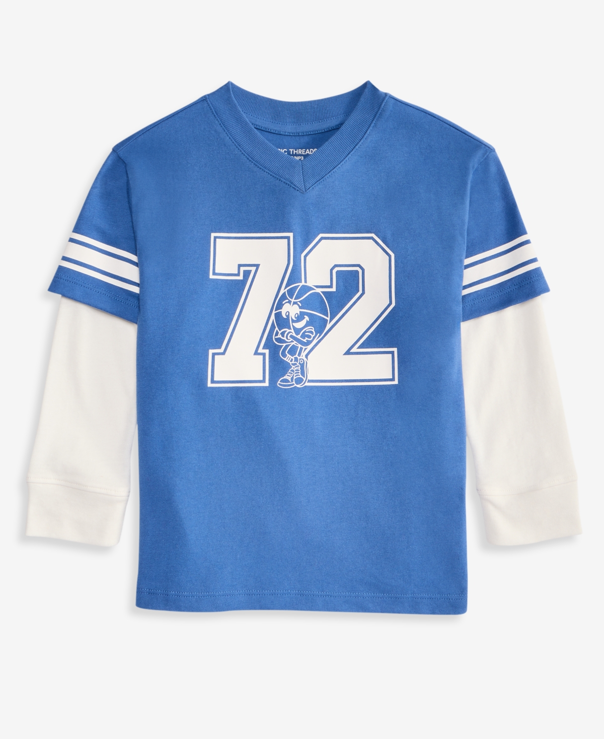 Epic Threads Kids' Toddler Boys' 12m-5t Layered-look T-shirt, Macy's Exclusive In Varsity Blues