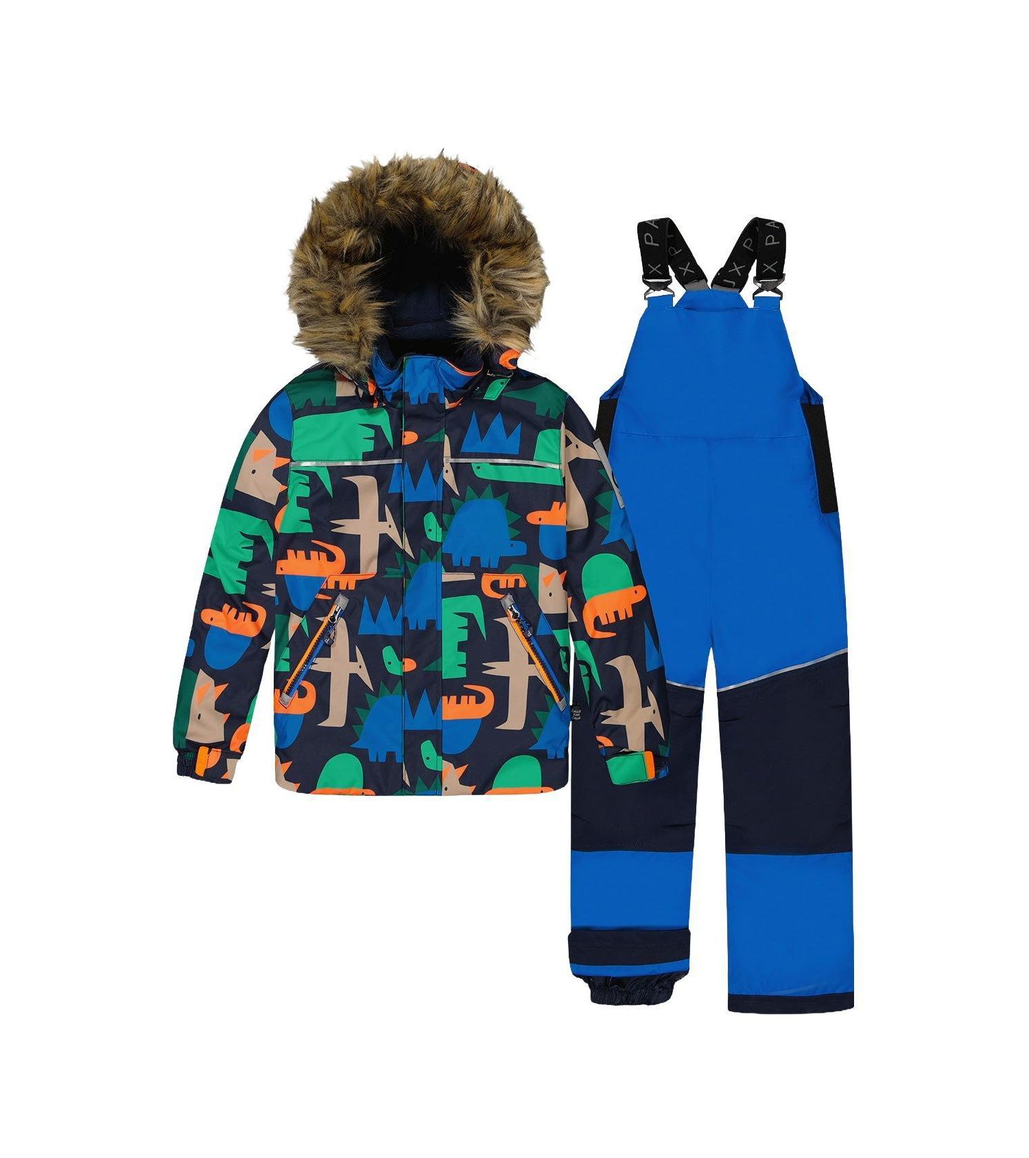 Little and Big Boy (6-8) Two Piece Discover Snowsuit Dinosaur Print