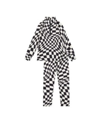 Toddler Boy 2T -5T Two-Piece Thermal Underwear Checkered Print