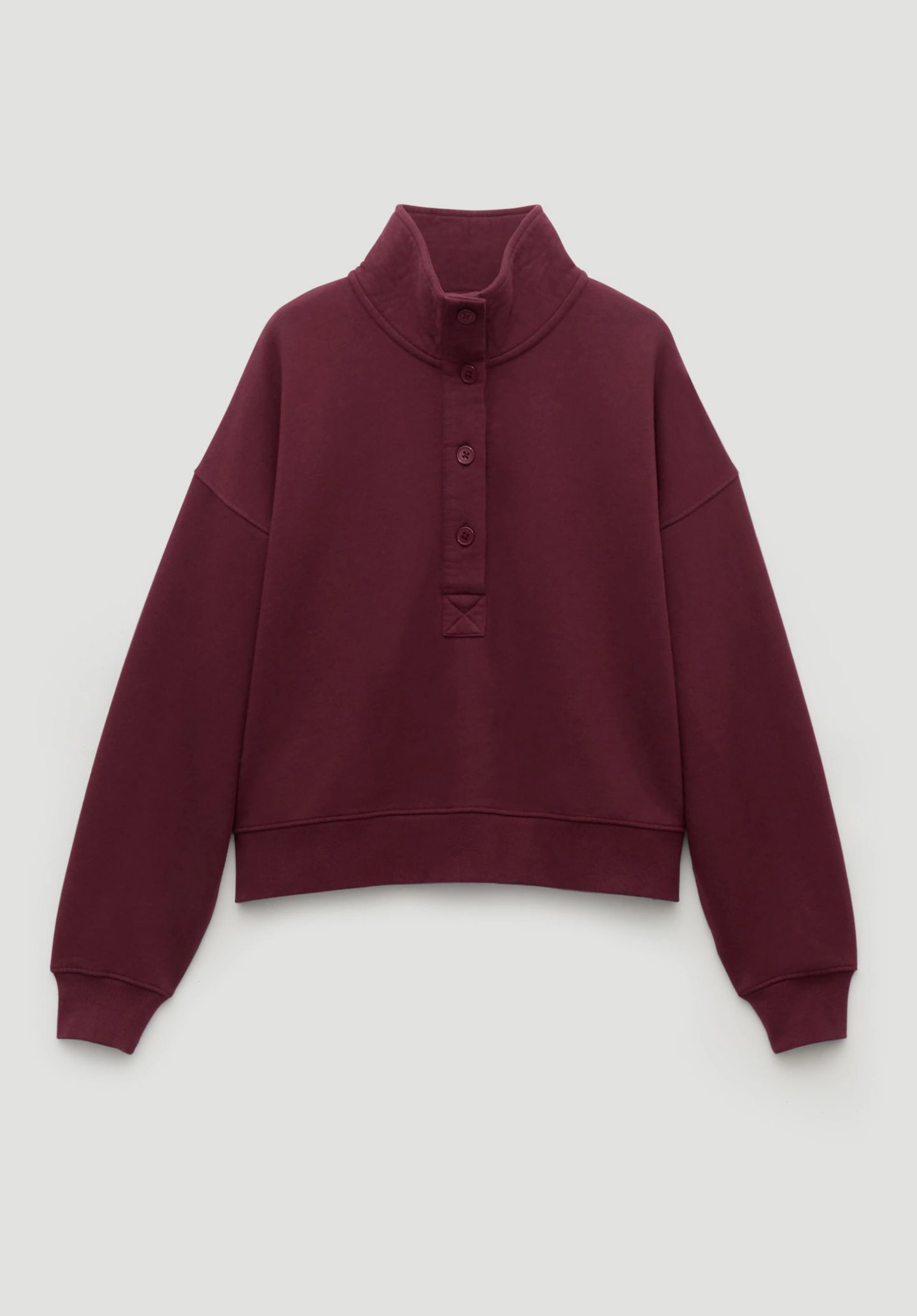 Женские толстовки Hush Hendrix Funnel-Neck Half-Placket, цвет: Бордовый красный — фото 5
