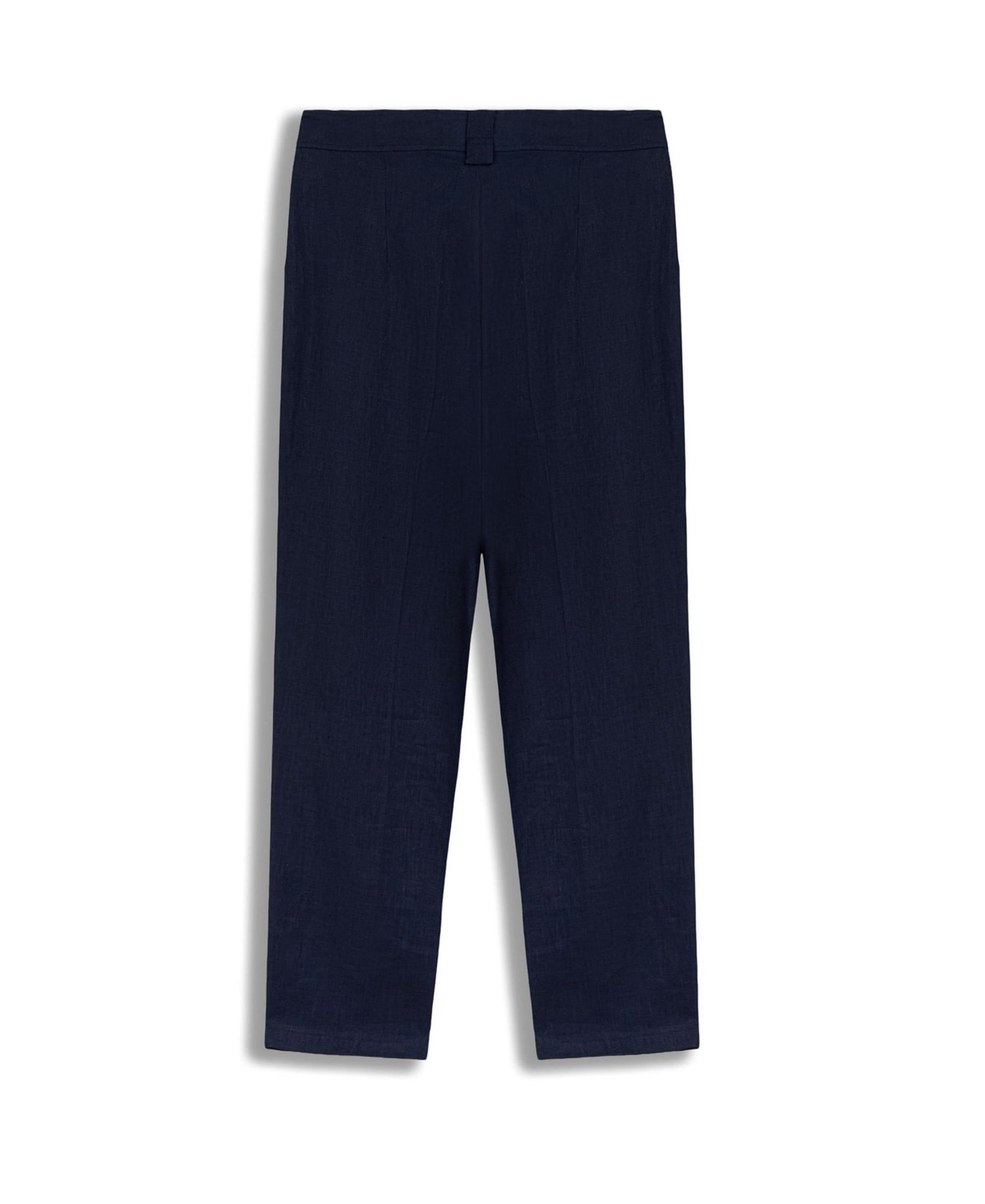 Women's High-Rise Pleated-Front Tapered Linen Trousers