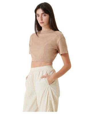 Women's Free Heaven Cropped Crewneck Cotton T-Shirt