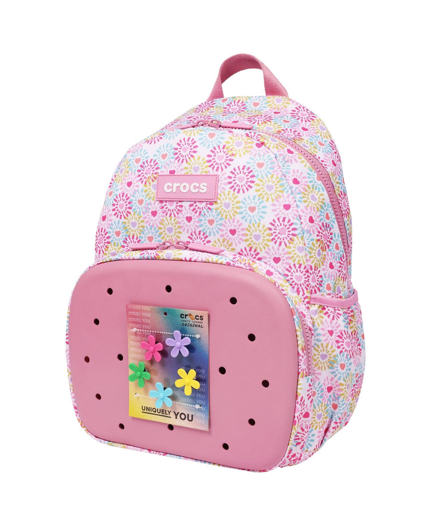 Рюкзак Crocs Floral Back to School with EVA Front Pocket Customizable Jibbitz, цвет: Розовый — фото 3