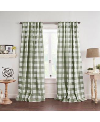 Grainger Buffalo Check Blackout Rod Pocket/Back Tab Curtain Panel