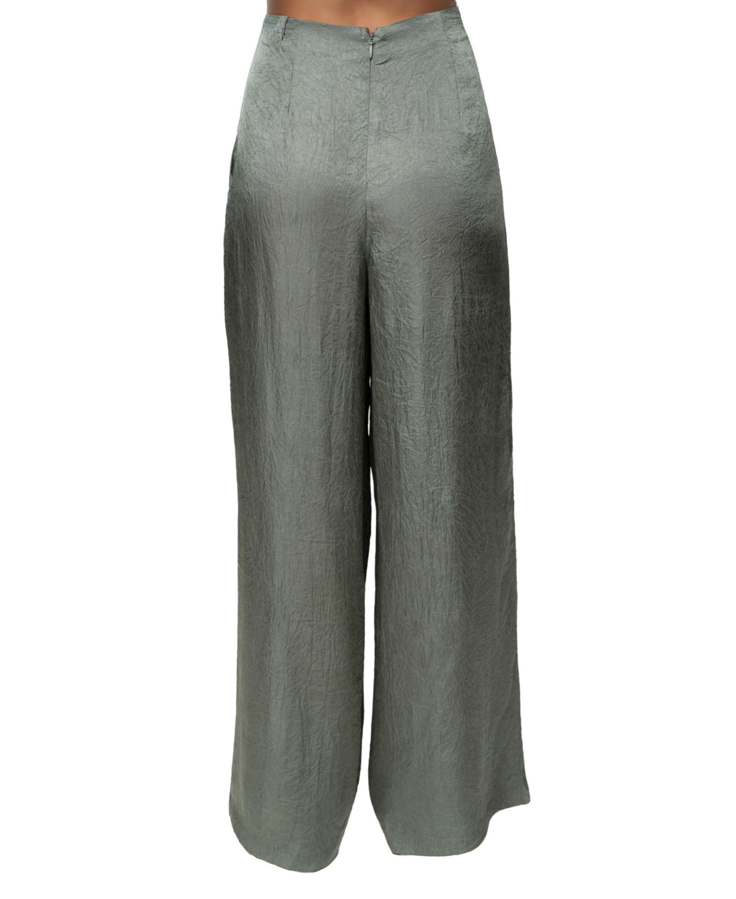 Women's Sundown High-Waisted Wide-Leg Acetate Pants