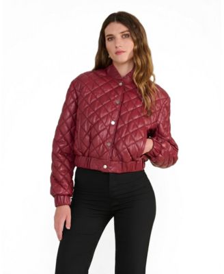 Women's Aveline Quilted Cropped Leather Jacket