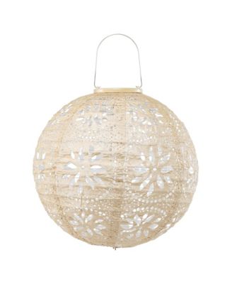 Stella Luxe Globe Boho Pearl 12" LED Lantern (Battery Powered)