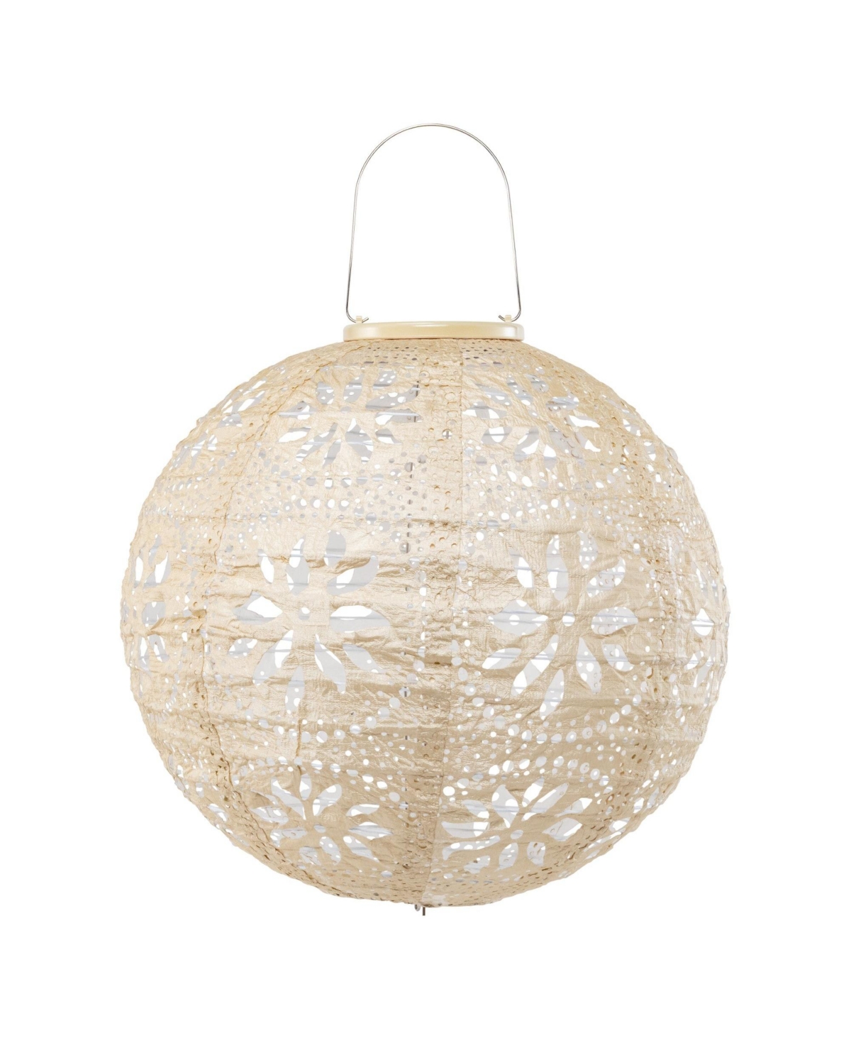 Allsop Home & Garden, Stella Luxe Globe Boho Pearl 12" Led Lantern (Battery Powered)