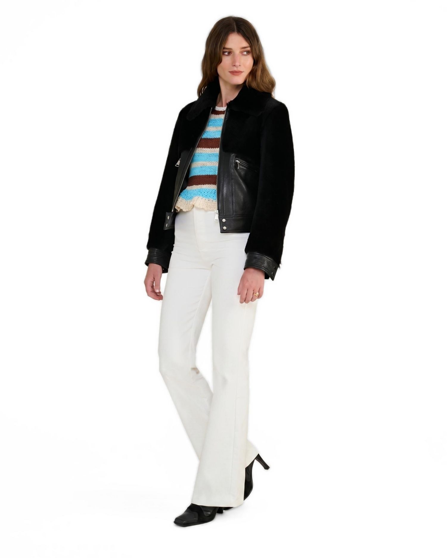 Women's Emery Leather and Shearling Jacket