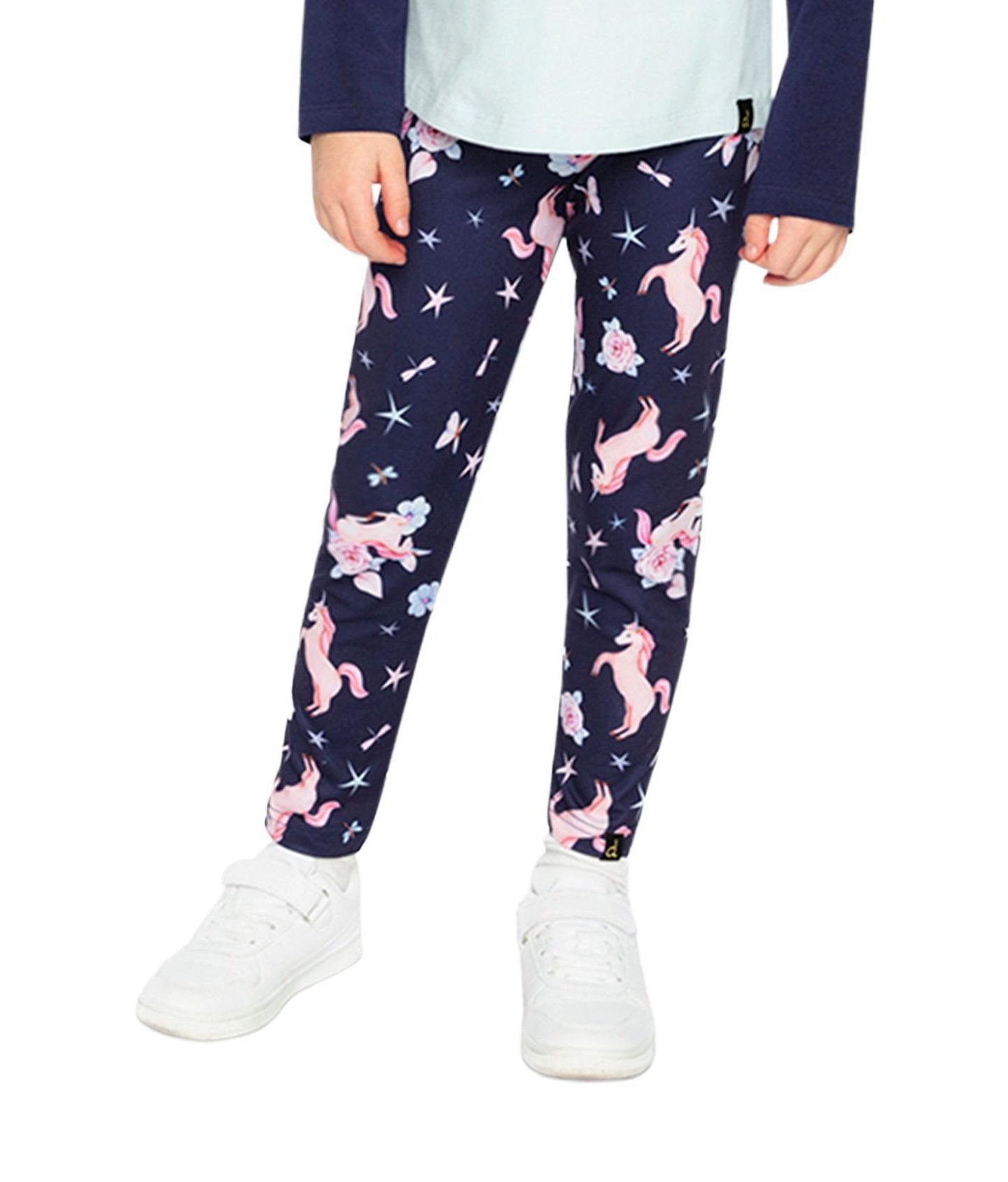 Леггинсы Deux par Deux Printed Leggings Unicorn Print для девочек, цвет: Фиолетовый — фото 2