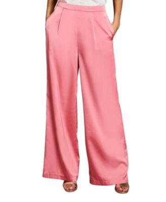Women's Satin High-Waist Flare Trousers