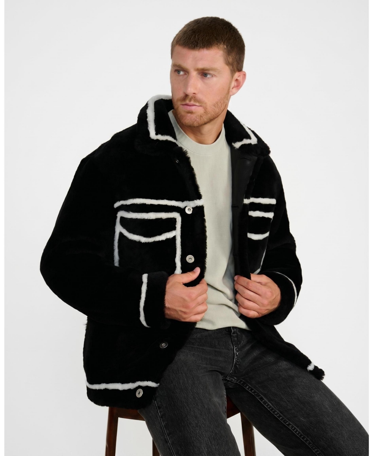 Furniq Uk Men's Ashton Shearling Jacket