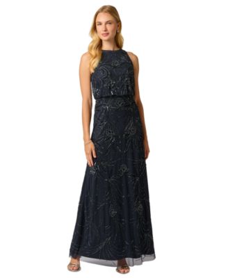 Women's Beaded Bloused-Waist Dress