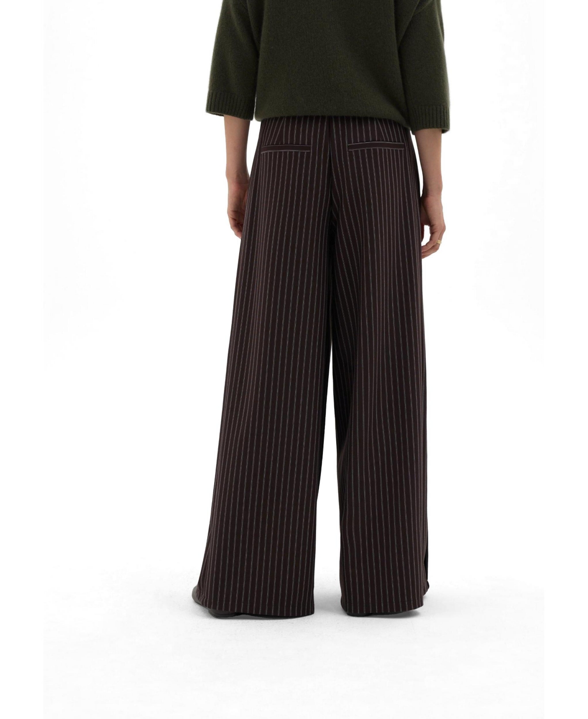 Hush Women's Revyn Pinstripe Wide-Leg Pull-On Trousers