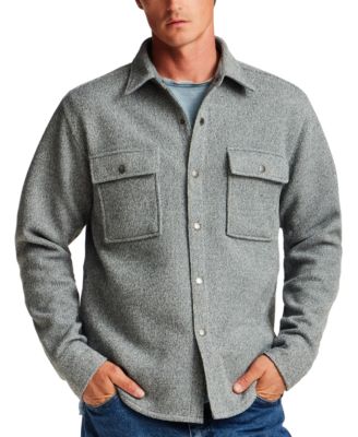 Men's Mixy Knit Snap-Front Shirt Jacket