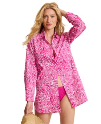 Women's Paisley Daze Boyfriend Long-Sleeve Shirt