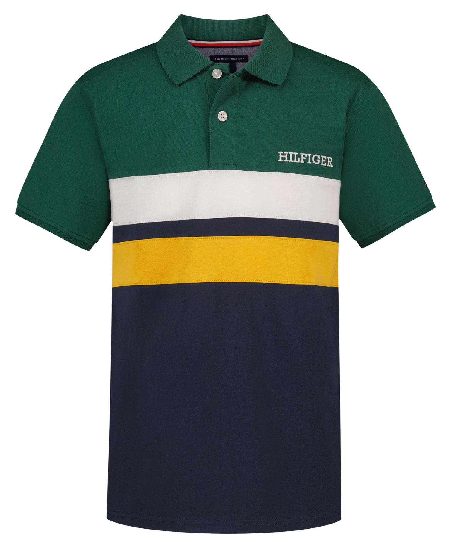 Boys' 2T-7 Paneled Short-Sleeve Polo Shirt
