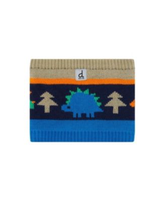 Toddler Boy (2-4) Winter Knit Neckwarmer Dinosaur Print