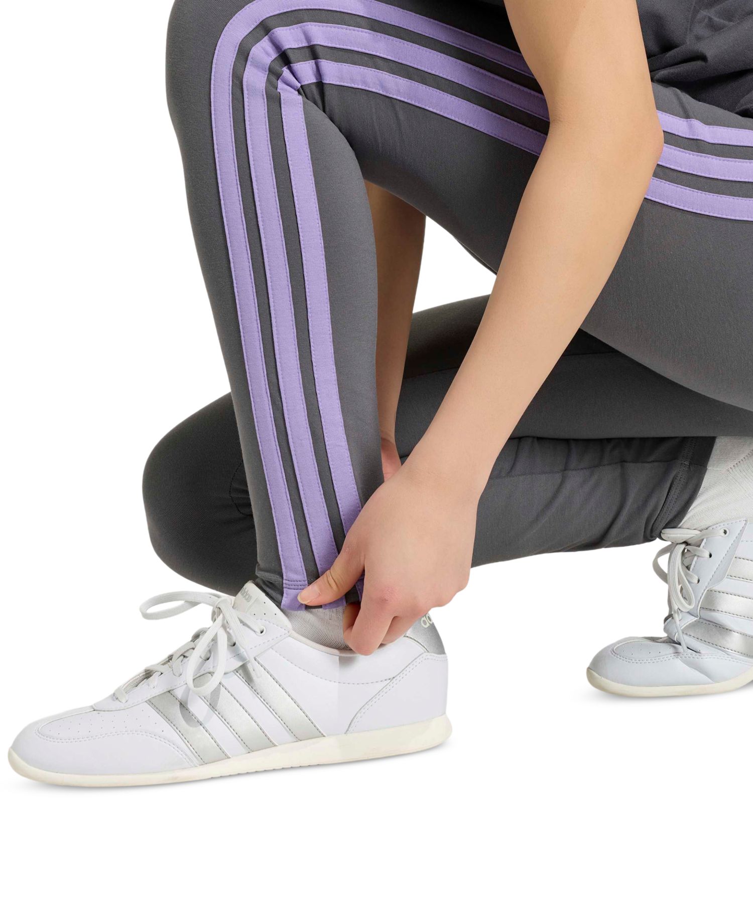 Plus Size Essentials 3-Stripes Cotton Leggings