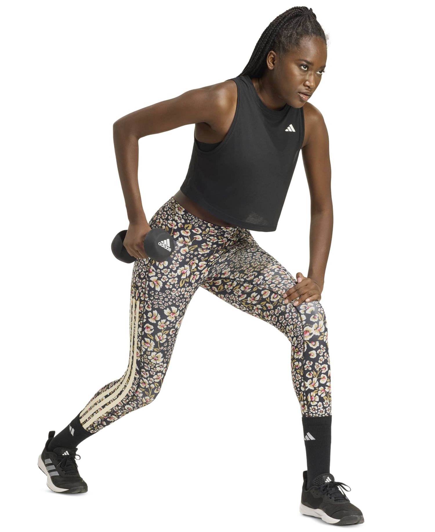 Women's Farm Floral High-Waisted Leggings with Pockets