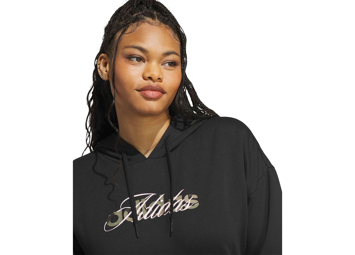 Women's Camo Wordmark Graphic Fleece Hoodie