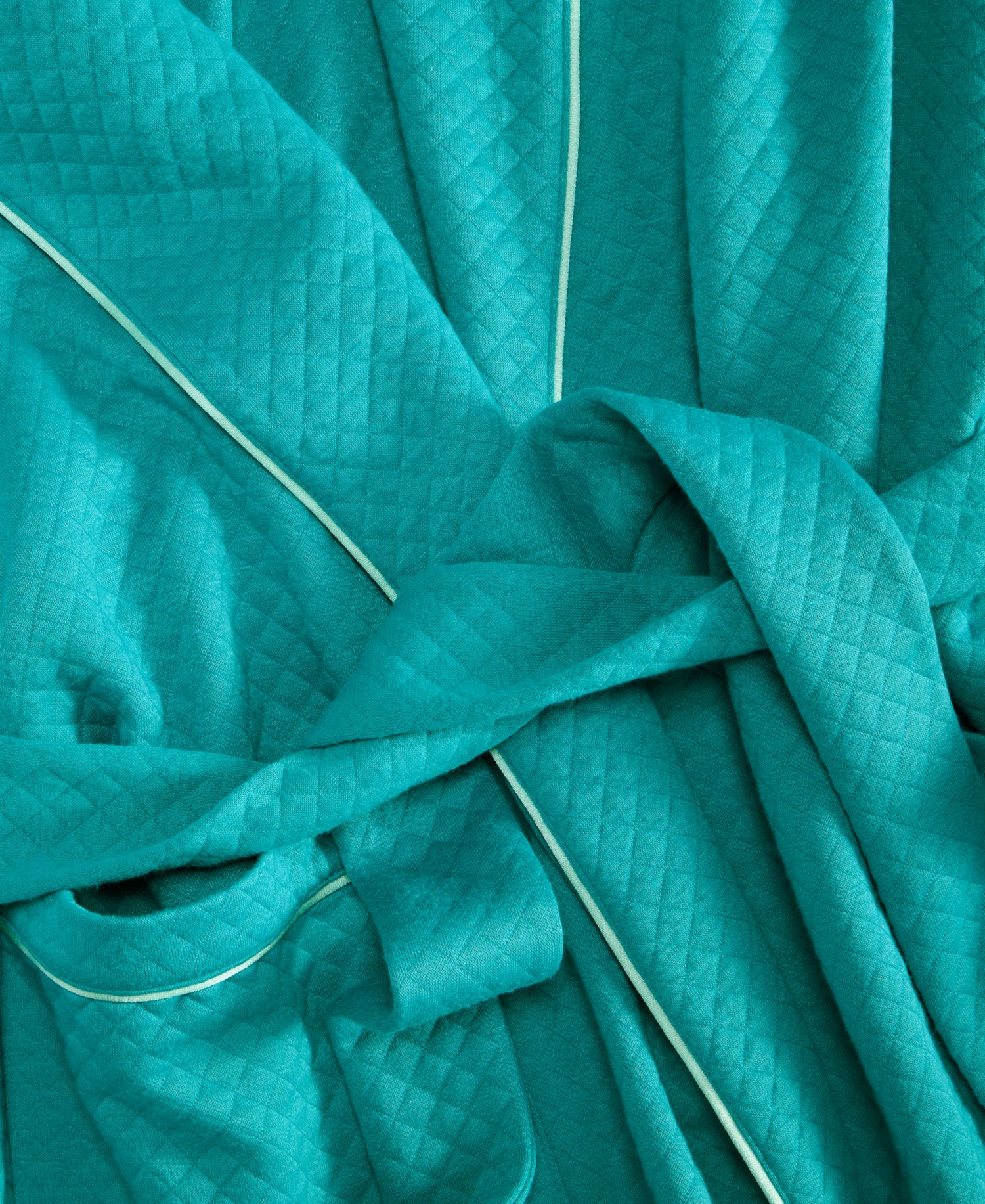 Women's Solid Quilted Belted Robe
