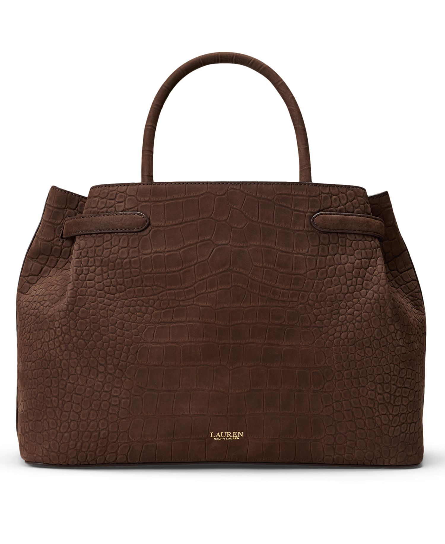 Embossed Nubuck Large Blaike Satchel Handbag