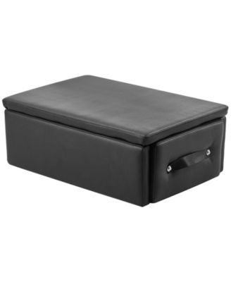 Pilates Reformer Sitting Box, 25x17x9 in Padded Exercise Box for Strength and Balance
