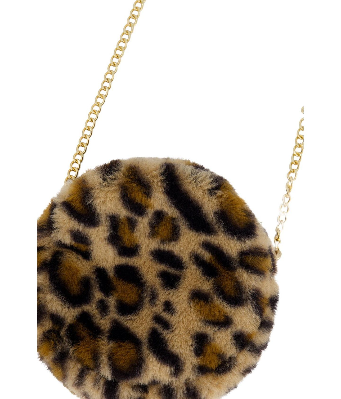 Сумка Deux par Deux Faux Fur Shoulder Leopard Print для девочек, цвет: Коричневый / Леопардовый — фото 4