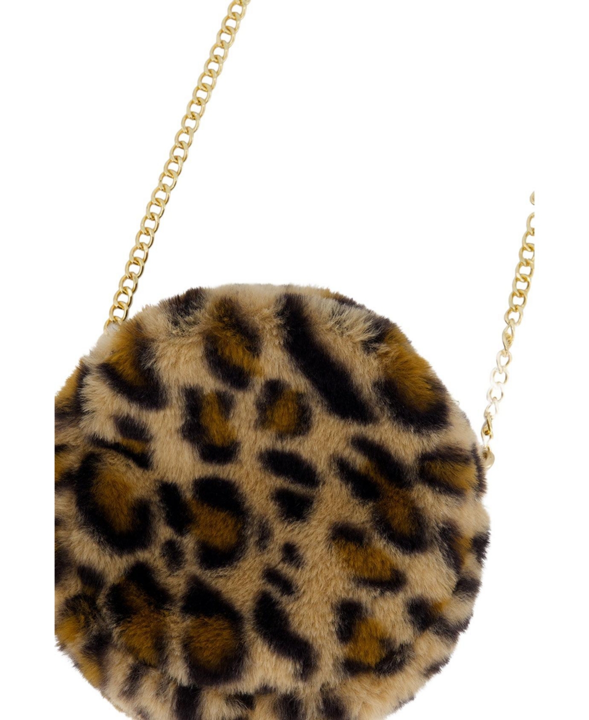 Deux par Deux Little and Big Girl Faux Fur Shoulder Bag Leopard Print