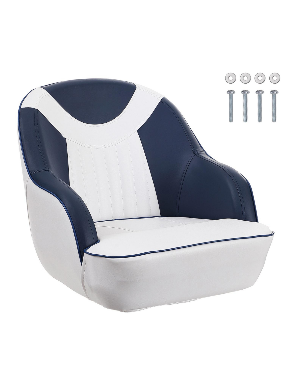 Sevorley Captain Bucket Boat Seat, 19.3 in Padded Helm Chair with Curved Armrests