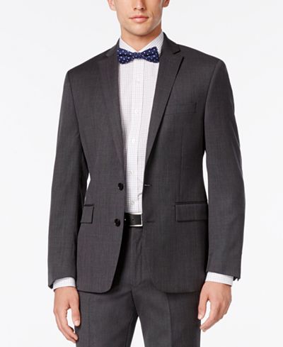 Ryan Seacrest Distinction Slim-Fit Gray Birdseye Jacket, Only at Macy's