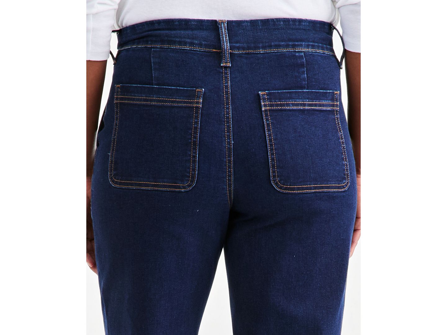 Женские джинсы Style & Co Petite High-Rise Straight-Leg Pull-On, цвет: Глубокий чёрный — фото 11