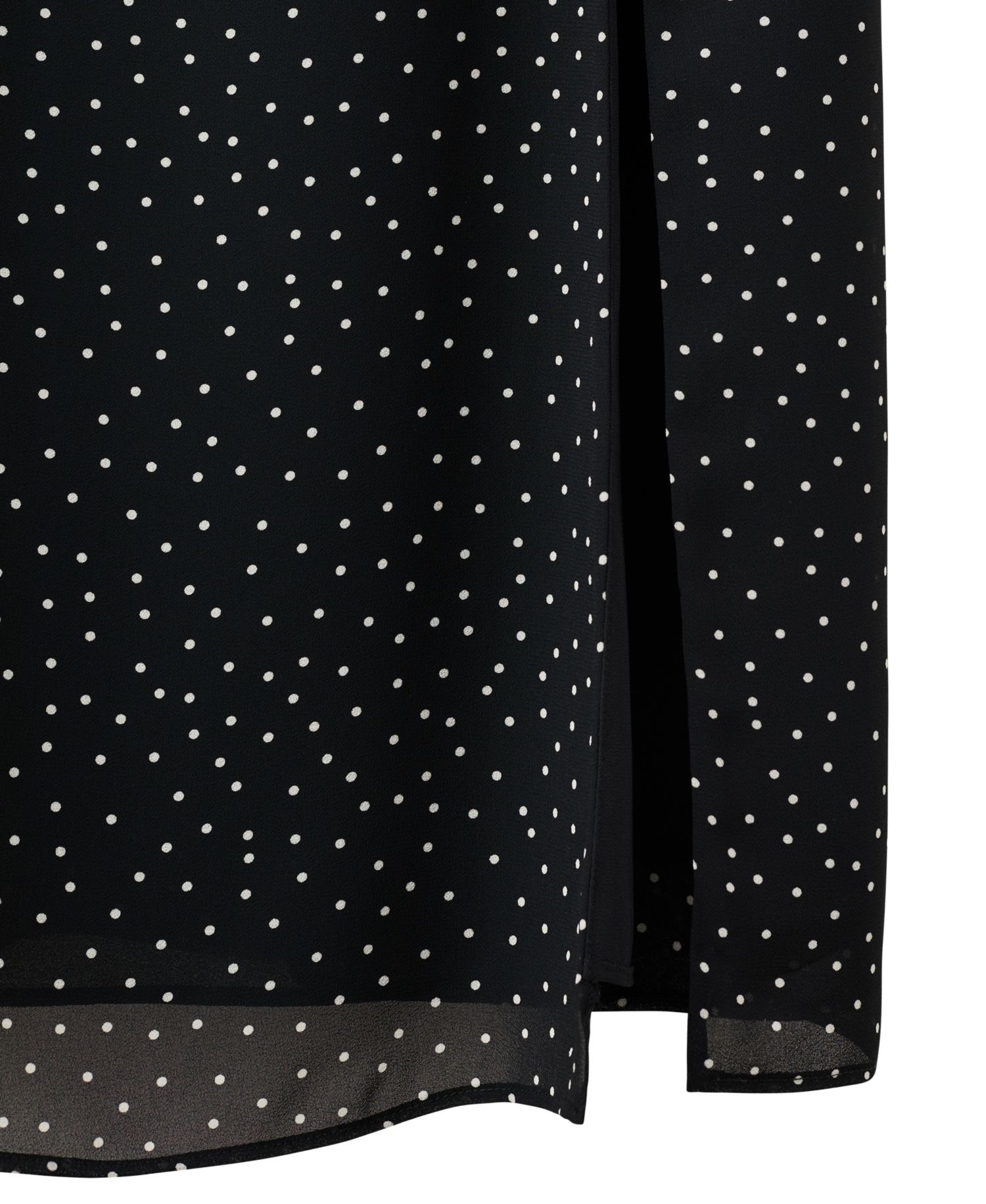 Women's Lace-Detail Polka-Dot V-Neck Dress