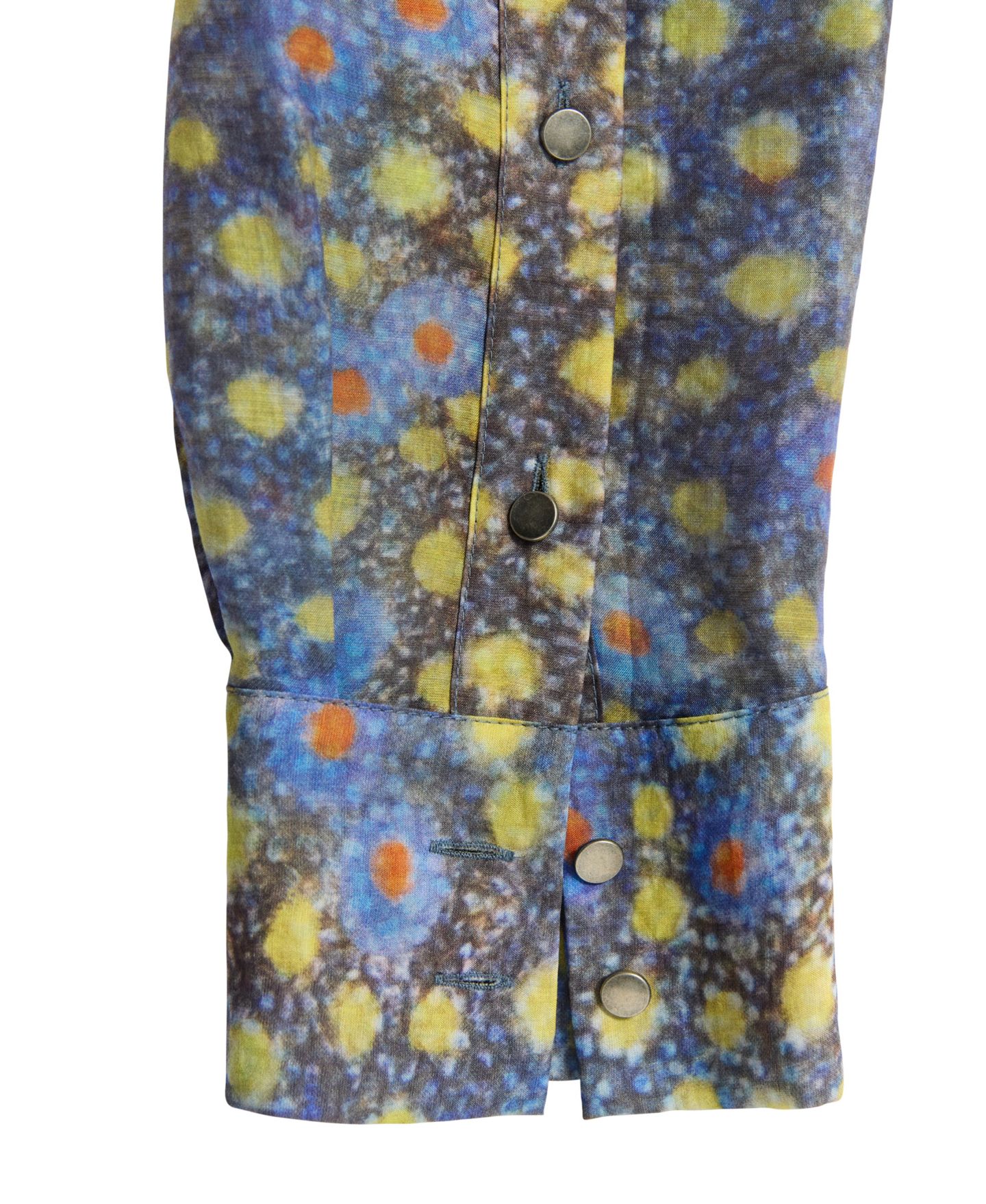 Женская блузка Mango Semi-Sheer Long-Sleeve Printed, цвет: Чёрный — фото 8
