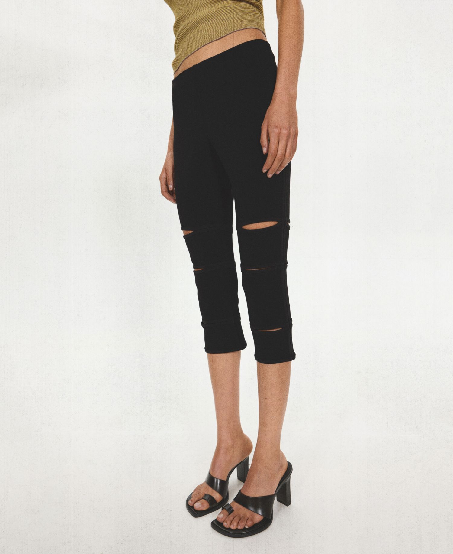 Women's High-Rise Cutout Capri Pants