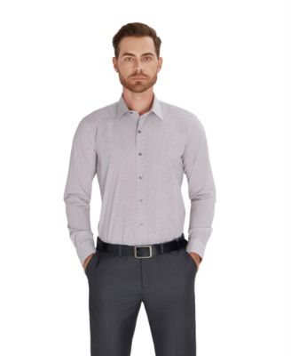 Men's Slim-Fit Spread Collar Dress Shirt