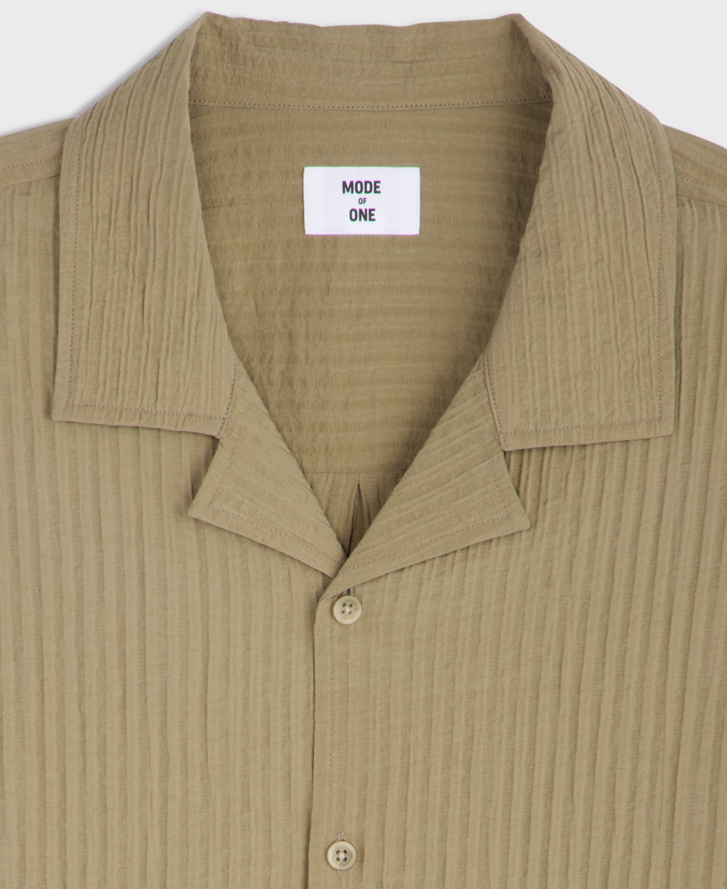 Мужская рубашка Mode of One Bxy Short-Sleeve Striped Camp Collar, цвет: Золотой — фото 8