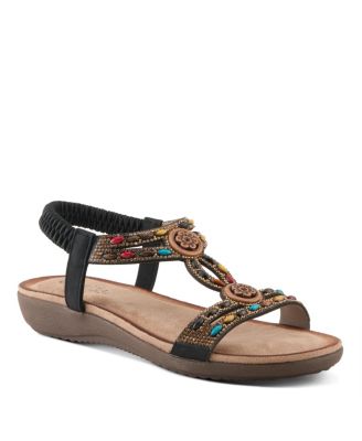 Women's Ponyo Ankle Strap Slip-On Sandal Faux Fur with Lining