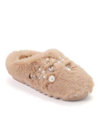 Women's Annabelle Pile Clog Slipper with Embellishment