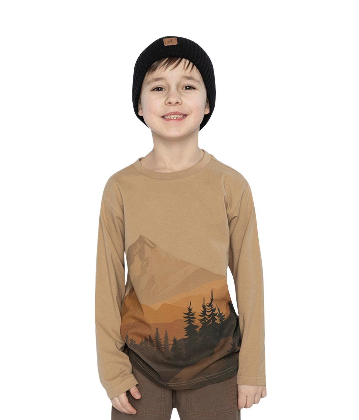 Футболка Deux par Deux Long Sleeve Organic Cotton для мальчиков-малышей, цвет: Бежевый — фото 2